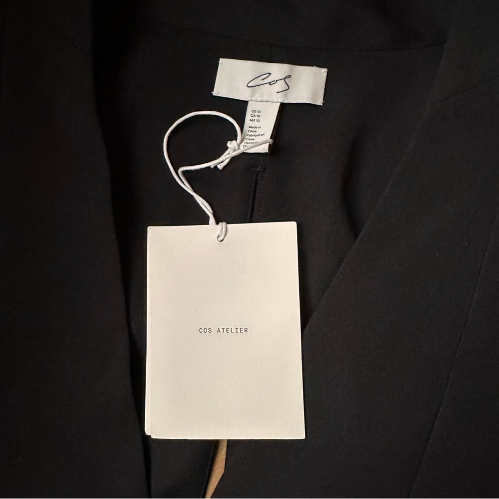 COS Atelier NWT The Draped Waist Blazer mulberry silk jacket tuxedo designer - Picture 9 of 15